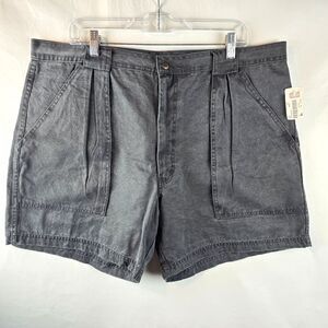 Ron Jon Surf Shop Weeds Shorts Mens Size 40 Gray Cotton Pleated Casual Vintage